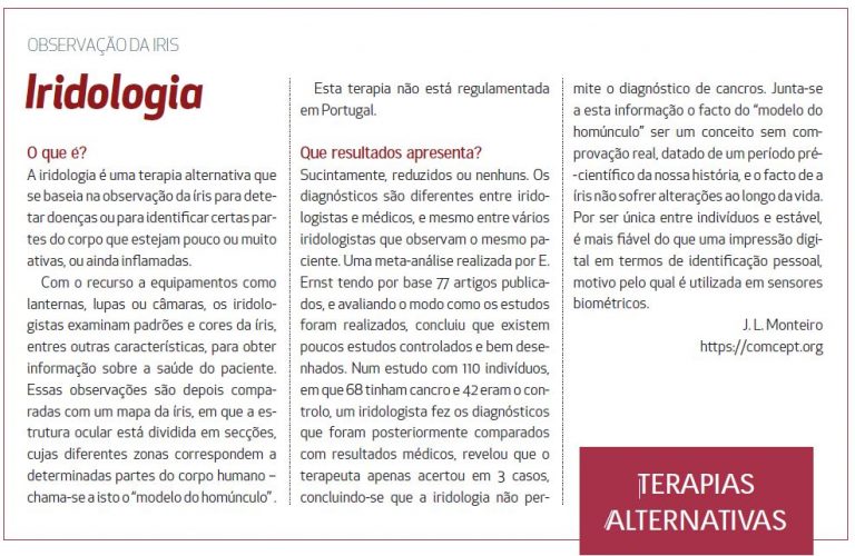 COMCEPT na Algarve Vivo: Iridologia